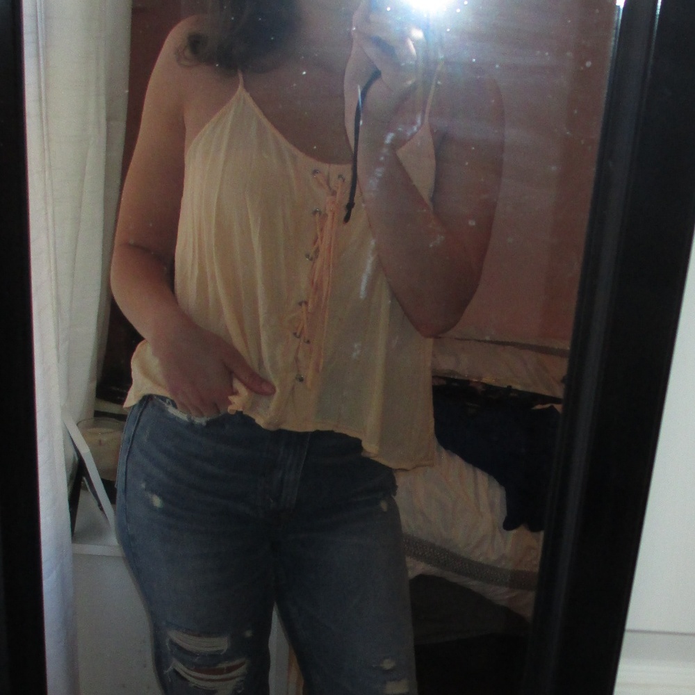 Peach lightweight tank top